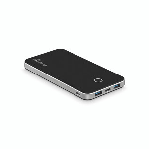 MediaRange Mobile Fast Charger Power Bank 10.000mAh 2x USB-A 1x USB-C Black/Silver MR753 MediaRange Mobile Fast Charger Power Bank 10.000mAh 2x USB-A 1x USB-C Black/Silver MR753