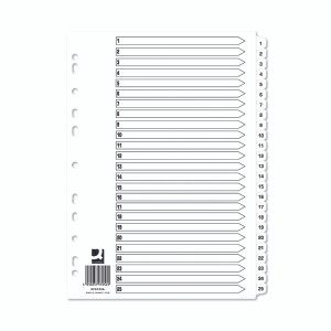 KF97056Q Q-Connect A4 1-25 Mylar Index Pack 10 KF97056Q KF97056Q Q-Connect A4 1-25 Mylar Index Pack 10 KF97056Q