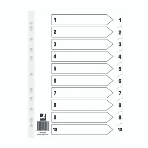 KF01528Q Q Connect Index 1-10 Board Reinforced White Pack 25 KF01528Q KF01528Q Q Connect Index 1-10 Board Reinforced White Pack 25 KF01528Q
