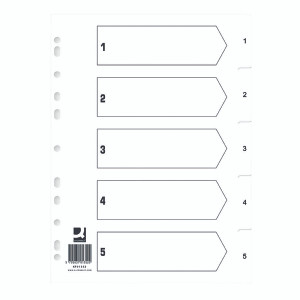 KF01352Q Q Connect Index 1-5 Polypropylene White Pack 25 KF01352Q KF01352Q Q Connect Index 1-5 Polypropylene White Pack 25 KF01352Q