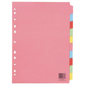 KF26082Q Q-Connect 10-Part Subject Divider Multi-Punched A4 Pack 25 KF26082Q KF26082Q Q-Connect 10-Part Subject Divider Multi-Punched A4 Pack 25 KF26082Q