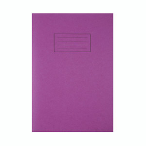 Silvine Exercise Book Tough Shell Feint Ruled With Margin A4 Purple (Pack of 25) EX140 Silvine Exercise Book Tough Shell Feint Ruled With Margin A4 Purple (Pack of 25) EX140