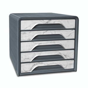 CEP Mineral Marble Smooth 5 Drawer Module Grey 1071111611 CEP Mineral Marble Smooth 5 Drawer Module Grey 1071111611