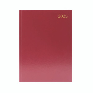 Desk Diary Day Per Page Appointment A5 Burgundy 2025 KFA51ABG25 Desk Diary Day Per Page Appointment A5 Burgundy 2025 KFA51ABG25