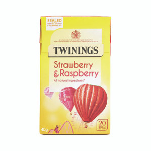 Twinings Strawberry Raspberry Tea Bags (Pack of 20) F17457 Twinings Strawberry Raspberry Tea Bags (Pack of 20) F17457