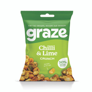 Graze Chilli and Lime Crunch 35g Pack of 10 3845 Graze Chilli and Lime Crunch 35g Pack of 10 3845