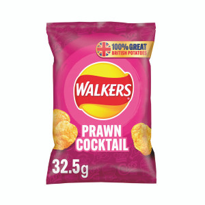 Walkers Prawn Cocktail Crisps 32.5g (Pack of 32) 122003 Walkers Prawn Cocktail Crisps 32.5g (Pack of 32) 122003