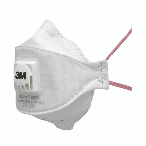 3M Aura 9332+ Flat-Fold Particulate Respirator (Pack of 10) 3M Aura 9332+ Flat-Fold Particulate Respirator (Pack of 10)