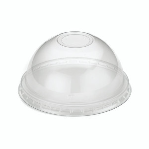 Domed Lid with Hole Recyclable PET 12 to 22oz/90mm (Pack of 1000) R11013 Domed Lid with Hole Recyclable PET 12 to 22oz/90mm (Pack of 1000) R11013