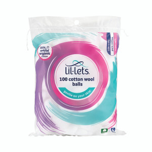 Lil-Lets Cotton Wool Balls x100/pack (Pack of 12) 99CBL100CO Lil-Lets Cotton Wool Balls x100/pack (Pack of 12) 99CBL100CO