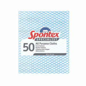 Spontex Specialist All Purpose Cloths Blue (Pack of 50) 19900102 Spontex Specialist All Purpose Cloths Blue (Pack of 50) 19900102