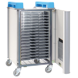 32-Device Mobile AC Charging Trolley for Laptops, Tablets & Chromebooks up to 17″ – Horizontal. The following colours are available for all handles and vents: Blue, Orange, Lime, Purple and Charcoal. 32-Device Mobile AC Charging Trolley for Laptops, Tablets & Chromebooks up to 17″ – Horizontal. The following colours are available for all handles and vents: Blue, Orange, Lime, Purple and Charcoal.