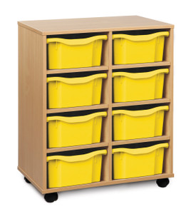 Monarch 8 Double Tray Mobile Unit with 8 Double Trays (2 columns of 4) in Beech or Maple Monarch 8 Double Tray Mobile Unit with 8 Double Trays (2 columns of 4) in Beech or Maple