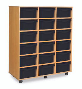 Monarch 18 Double Tray Mobile Unit with 18 Double Trays (3 columns of 6) in Beech or Maple Monarch 18 Double Tray Mobile Unit with 18 Double Trays (3 columns of 6) in Beech or Maple