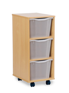Monarch 3 Triple Tray Mobile Unit with 3 Triple Trays (1 column of 3) in Beech or Maple Monarch 3 Triple Tray Mobile Unit with 3 Triple Trays (1 column of 3) in Beech or Maple