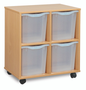 Monarch 4 Quad Tray Mobile Unit with 4 Quad Trays (2 columns of 2) in Beech or Maple Monarch 4 Quad Tray Mobile Unit with 4 Quad Trays (2 columns of 2) in Beech or Maple
