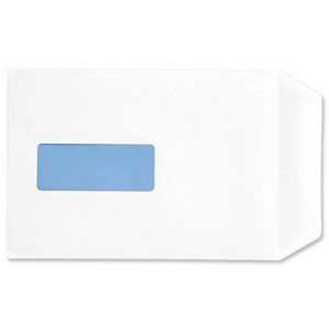 5 Star Recycled C5 Window Pocket Envelope Self Seal 90gsm 229x162mm White (Pack of 500) 940406