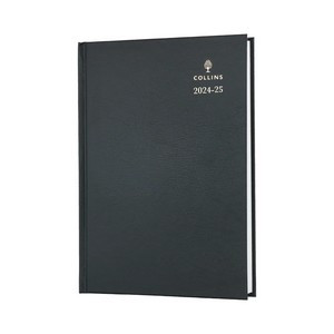 Collins Academic Diary Day Per Page A5 Black 2025-2026 52MBLK25