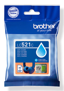 Brother LC-521C Cyan Ink Cartridge 500 pages