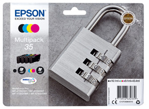 Epson C13T35864020/35 Ink Cartridge Multipack Bk,C,M,Y Blister Acustic Magnetic 16,1ml + 3x9,1ml Pack of 4