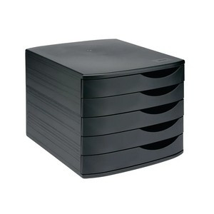 5 Star Desktop 5 Drawer Set A4 Documents up to 260x350mm Black/Black 108391