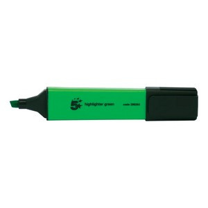 5 Star Highlighter Chisel Tip 1-5mm Line Green (Pack of 12) 296263
