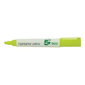 5 Star Highlighter Chisel Tip 1-5mm Line Yellow (Pack of 10) 938041