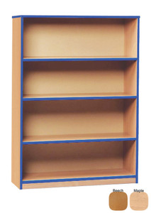 Monarch Open Bookcase with Coloured Edging 1 Fixed and 2 Adjustable Shelves Monarch Open Bookcase with Coloured Edging 1 Fixed and 2 Adjustable Shelves