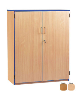 Monarch Stock Cupboard with Coloured Edging 1 Fixed and 2 Adjustable Shelves Monarch Stock Cupboard with Coloured Edging 1 Fixed and 2 Adjustable Shelves