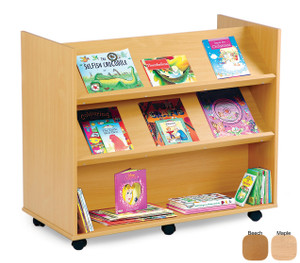 Monarch Library Unit with 2 Angled 1 Horizontal Shelf each side Monarch Library Unit with 2 Angled 1 Horizontal Shelf each side