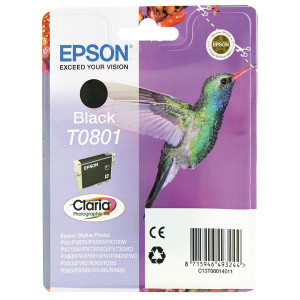 T08014010 Epson C13T08014010 T0801 Black Ink Cartridge Hummingbird T08014010 Epson C13T08014010 T0801 Black Ink Cartridge Hummingbird