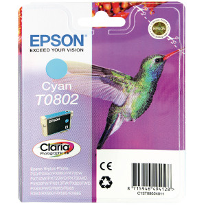 T08024010 Epson C13T08024010 T0802 Cyan Ink Cartridge Hummingbird T08024010 Epson C13T08024010 T0802 Cyan Ink Cartridge Hummingbird