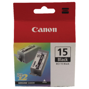 BCI-15BKTWIN Canon 8190A002 BCI-15 Black Ink Cartridge Twin Pack BCI-15BKTWIN Canon 8190A002 BCI-15 Black Ink Cartridge Twin Pack