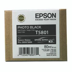 T580100 Epson C13T580100 T5801 Photo Black Ink Cartridge T580100 Epson C13T580100 T5801 Photo Black Ink Cartridge