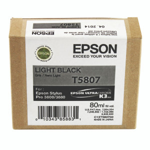 T580700 Epson C13T580700 T5807 Light Black Ink Cartridge T580700 Epson C13T580700 T5807 Light Black Ink Cartridge