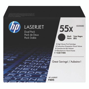 CE255XD HP CE255XD 55X Black Toner Twin Pack High Capacity CE255XD HP CE255XD 55X Black Toner Twin Pack High Capacity