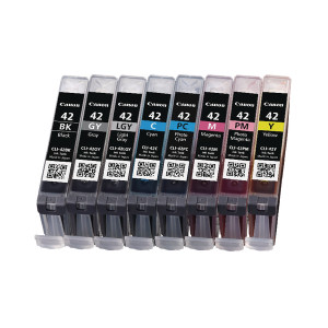CLI-42MULTI Canon 6384B010 CLI-42 BK GY LGY C M Y PC PM Multipack 8 Ink Cartridges CLI-42MULTI Canon 6384B010 CLI-42 BK GY LGY C M Y PC PM Multipack 8 Ink Cartridges