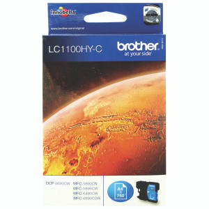 LC1100HYC Brother LC-1100 HYC Cyan Ink Cartridge High Capacity LC1100HYC Brother LC-1100 HYC Cyan Ink Cartridge High Capacity