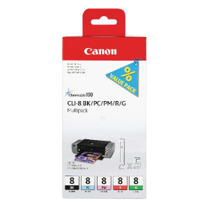 CLI-8PhotoMultiPack Canon 0620B027 8 BK PC PM R G Multipack 5 Ink Cartridges Cartridges CLI-8PhotoMultiPack Canon 0620B027 8 BK PC PM R G Multipack 5 Ink Cartridges Cartridges