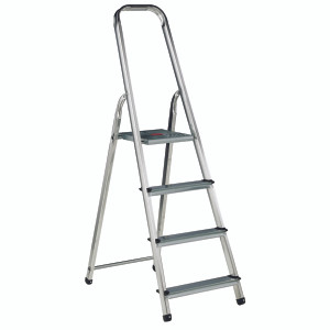 SBY16887 Aluminium Step Ladder 4 Step Platform sits 770mm Above the Floor 358738