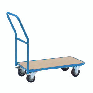 SBY16427 VFM Economy Store Room Trolley 200kg Blue Brown 357363