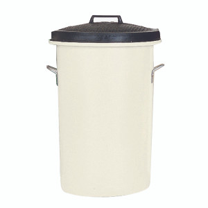 SBY06637 Heavy Duty Coloured Dustbin 85 Litre White 2 handles on base 1 on lid easy handling 311967 SBY06637 Heavy Duty Coloured Dustbin 85 Litre White 2 handles on base 1 on lid easy handling 311967