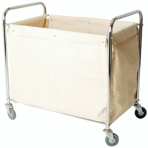 SBY16265 Linen Truck With Bag Silver W560 x D790 x H910mm 356926 SBY16265 Linen Truck With Bag Silver W560 x D790 x H910mm 356926