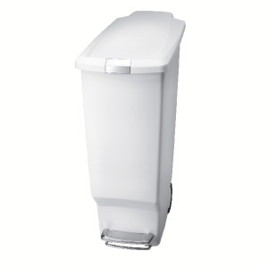 SBY24580 Slim Plastic Pedal Bin 40L White 382649 SBY24580 Slim Plastic Pedal Bin 40L White 382649