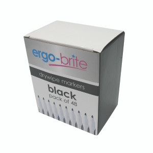 JN10110 Ergo-Brite Drywipe Marker Rubber Grip Black Pack 48 JN10110 JN10110 Ergo-Brite Drywipe Marker Rubber Grip Black Pack 48 JN10110