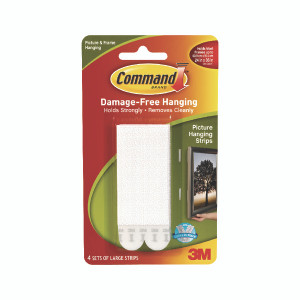 3M32269 3M Command Picture Hanging Strips Large Pack 4 17206 3M32269 3M Command Picture Hanging Strips Large Pack 4 17206