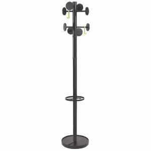 ALB08186 Alba Stan Coat Stand Black Total height 1750mm PMSTAN3N ALB08186 Alba Stan Coat Stand Black Total height 1750mm PMSTAN3N