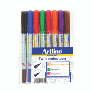 AR84672 Artline 2-in-1 Whiteboard Marker Fine Superfine Assorted Pack 8 EK-541T-WB AR84672 Artline 2-in-1 Whiteboard Marker Fine Superfine Assorted Pack 8 EK-541T-WB