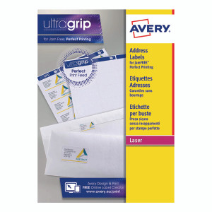 AVL7161 Avery Ultragrip Laser Label 63 5x46 6mm White Pack 1800 L7161-100 AVL7161 Avery Ultragrip Laser Label 63 5x46 6mm White Pack 1800 L7161-100