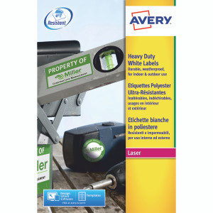 AV10535 Avery Laser Label Heavy Duty 24 Per Sheet White Pack 480 L4773-20 AV10535 Avery Laser Label Heavy Duty 24 Per Sheet White Pack 480 L4773-20